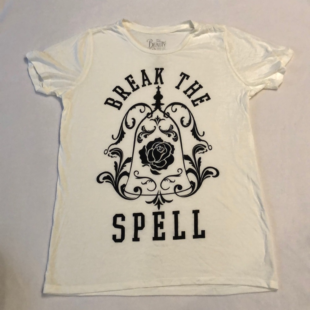 Cream Beauty and the beast tee